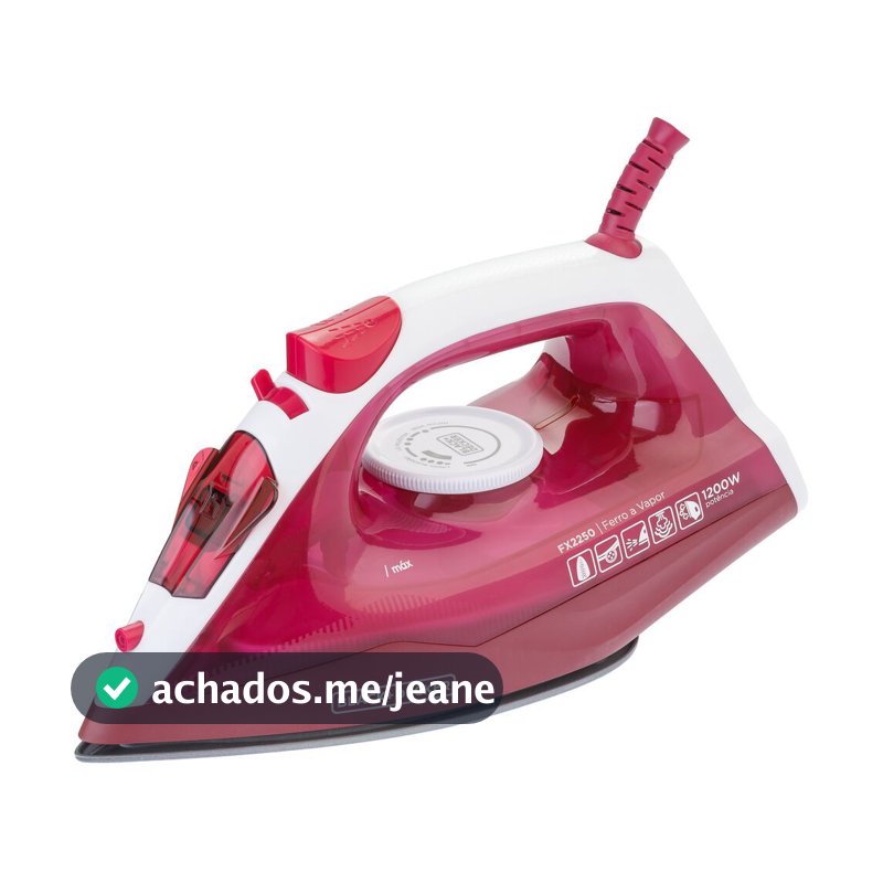 Ferro à Vapor BLACK+DECKER FX2550 1200W Com Spray Frontal e Vertical 110V