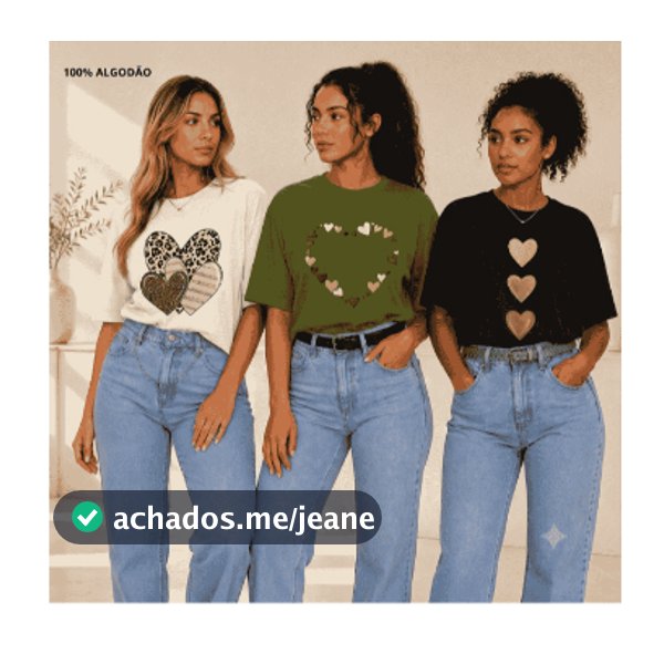 Kit 3 Blusas 100% Algodão – Confortáveis, Macias, Estampas de Coração, Casual e Moderna