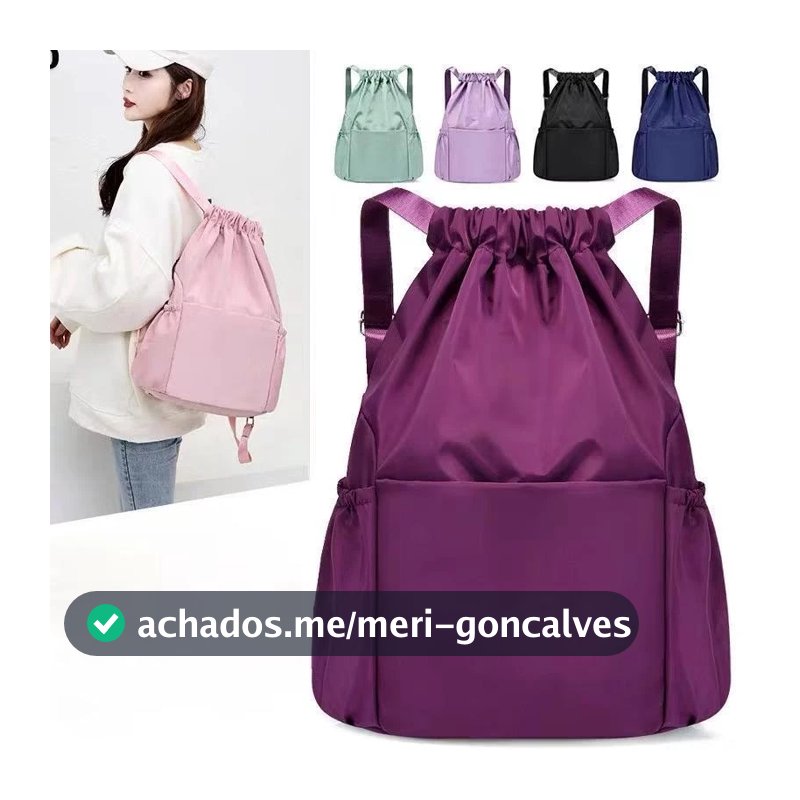 Bolsa Mochila Saco Modelo Liso Para Academia E Passeios Material Impermeável Resistente Unissex