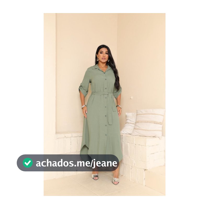 Vestido Chemise Com Manga 3/4 e Laço Para Amarrar - Estilo Casual - Cores Liso e Estampado - Envio RAPIDO