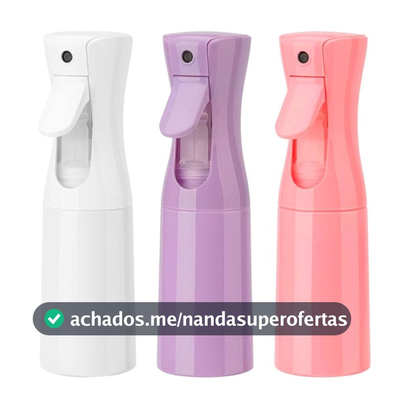 Borrifador Névoa Fina Cabelo Cacheado Jato Continuo Salão Cabeleireiro Frasco Spray Pulverizador Profissional 200ml
