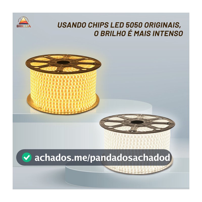 1 a 10 Metros Fita Mangueira de LED 5050 para Decoração Com Conector 110V ou 220V Branco Frio/Quente