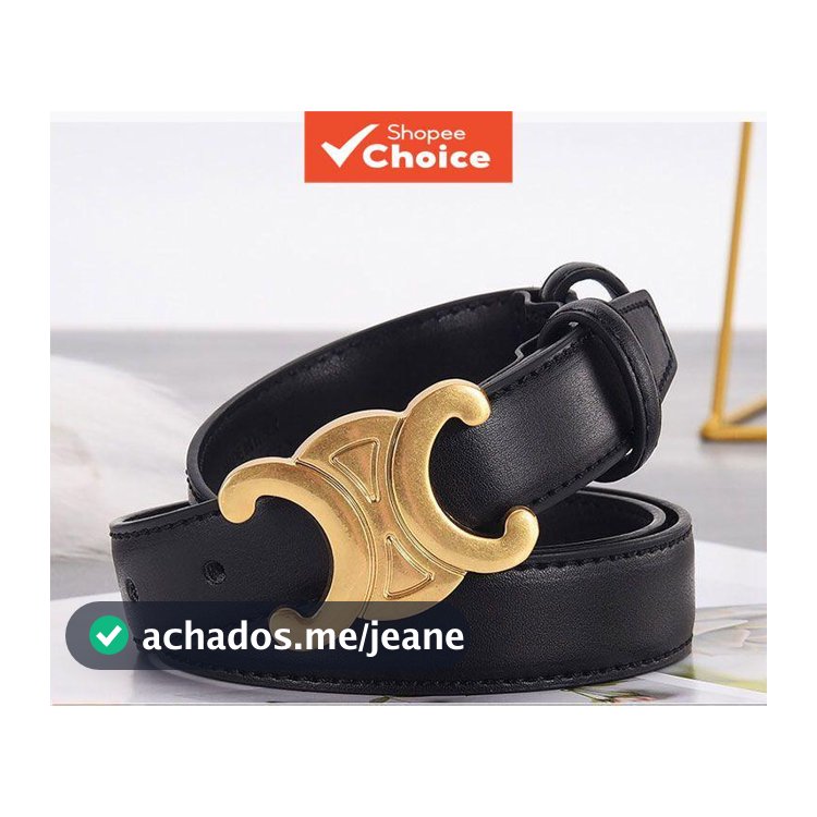 Cinto Feminino Skinny De Couro Pu Preto Premium Elegante Para Vestidos Calças Jeans Acessório De Moda