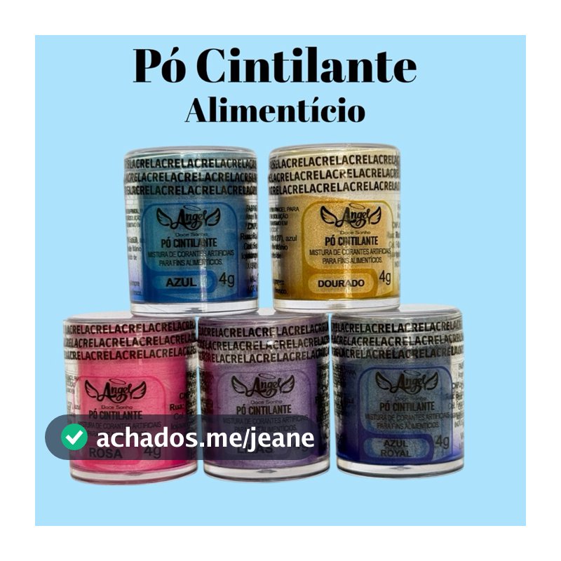 kit Corante em Pó Alimenticio Cintilante ,apos a compra enviar as cores desejadas,po para decoração de alimento