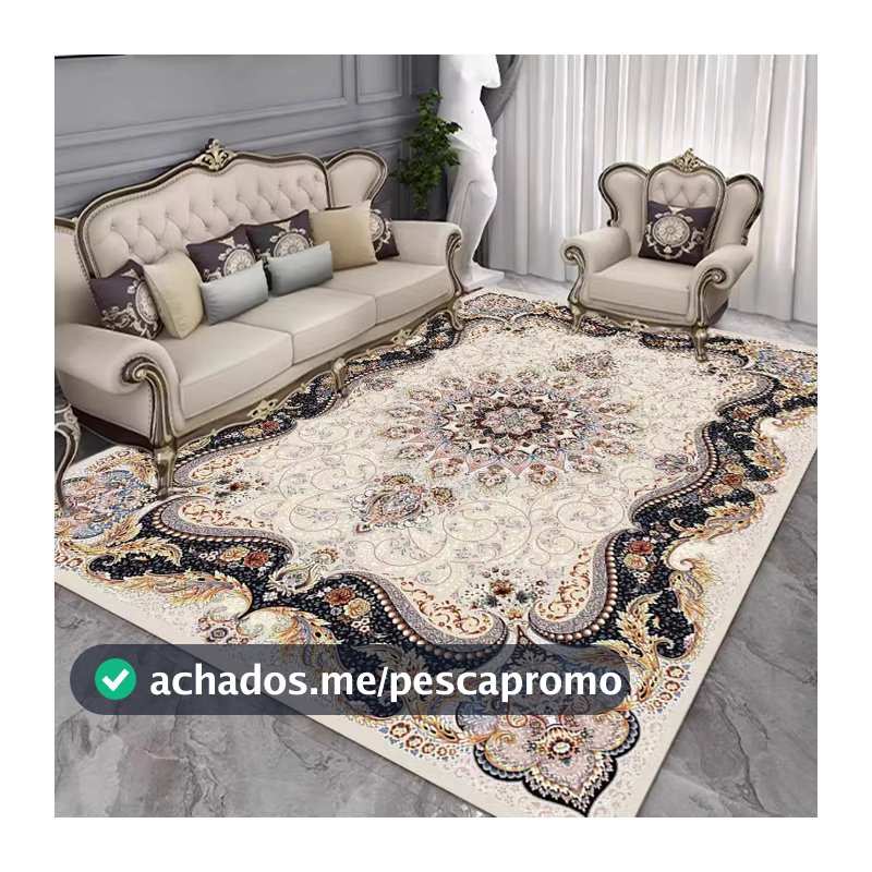 Tapete  Sala estilo indiano 2,00 x 1.40tm  Antialérgico e antiderrapante Super Luxo