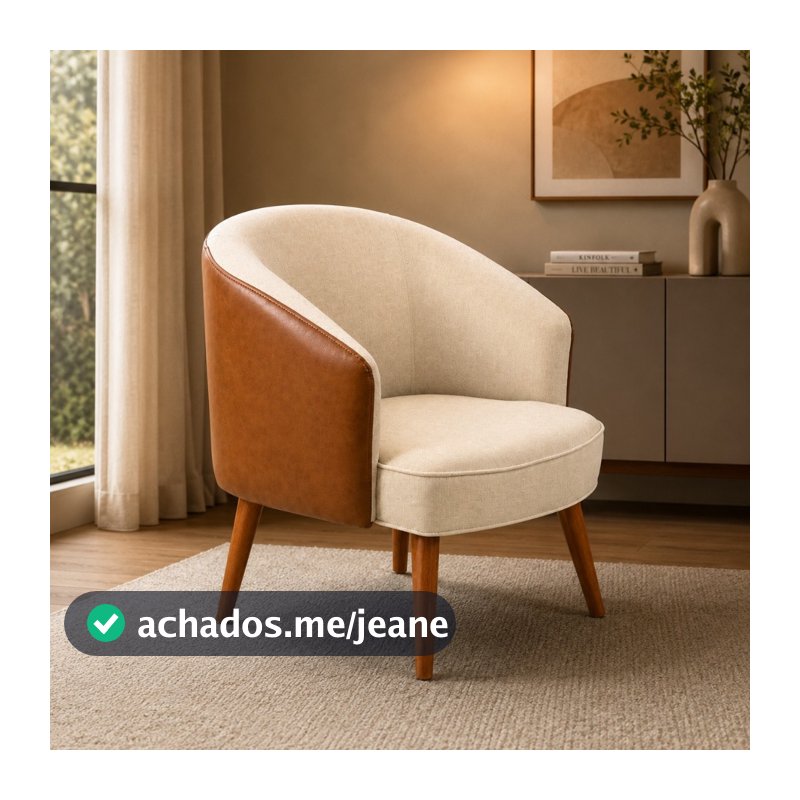 Poltrona Decorativa Olívia Sala de Estar Jantar Recepção Confortável