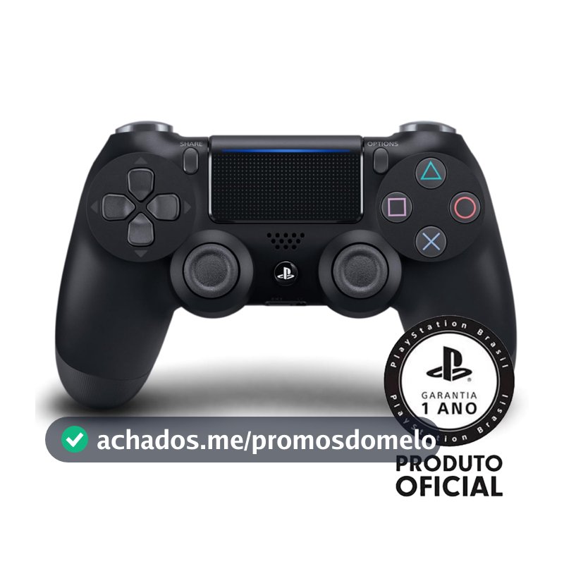 Controle Sony Dualshock 4 PS4 Sem Fio Preto CUH-ZCT2U Original Lacrado