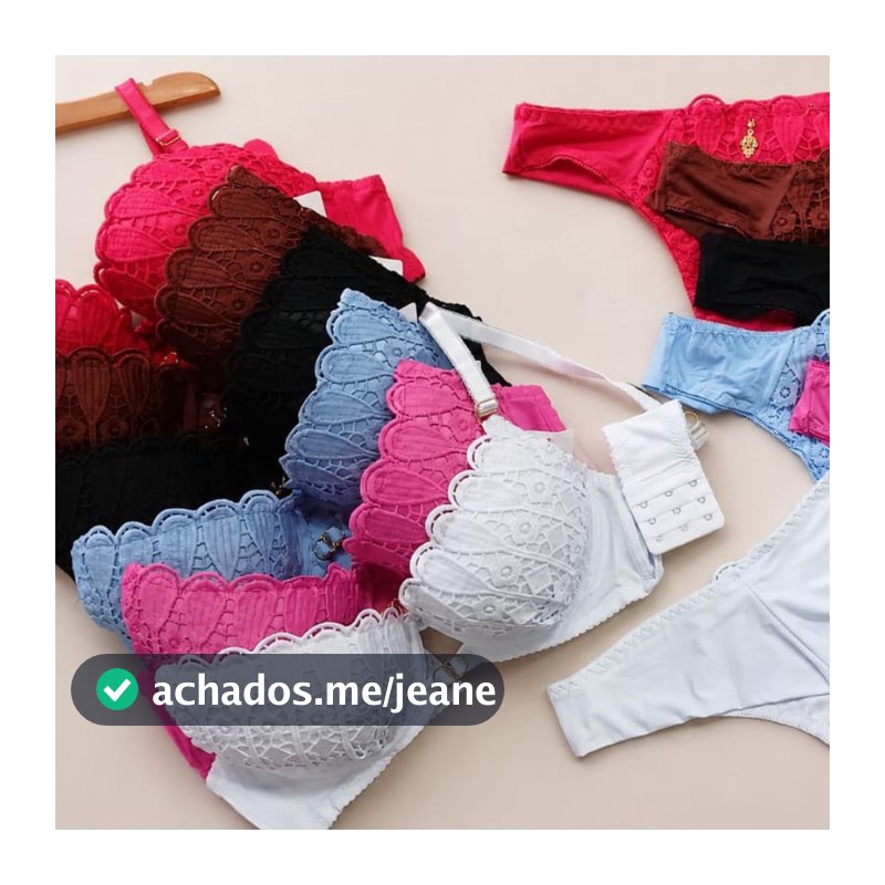 conjunto Liliana 809 importado renda delicada em cores variadas