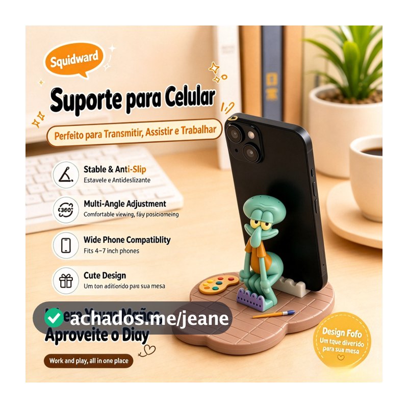 Suporte De Mesa Criativo , Telefone De Polvo Bonito Preguiçoso Engraçado , Ornamento De Decoração De Escritório , Presen