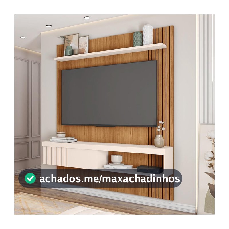 Painel Para Tv 55 Polegadas Marrom Moon Caemmun