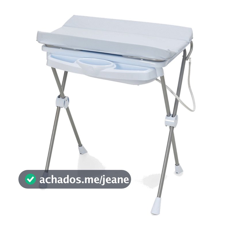 Banheira de Bebe com Trocador Galzerano Plastica Classic Blue