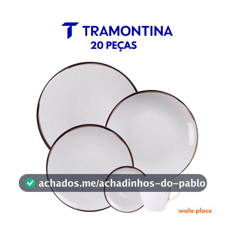 Jogo de Jantar Canyon Porcelana Decorada 20 Peças Tramontina