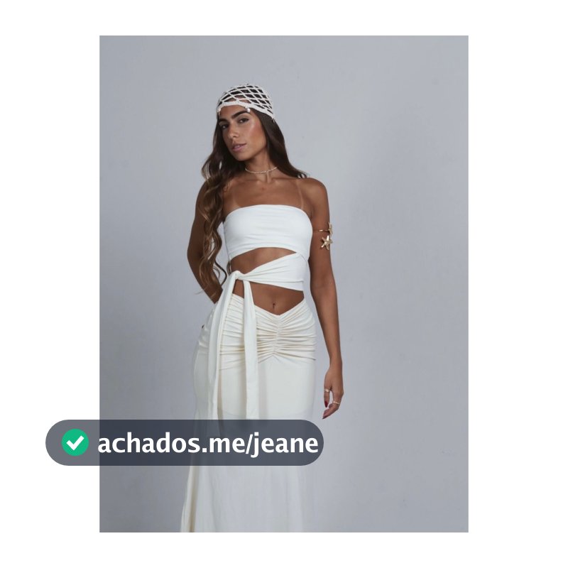 CONJUNTO LONGO ELEGANTE COM SAIA LONGA + CROPPED
