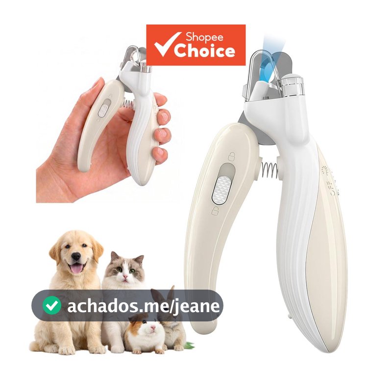 Cortador De Unhas LED Para Animais De Estimação Com Moedor Elétrico Cães E Gatos