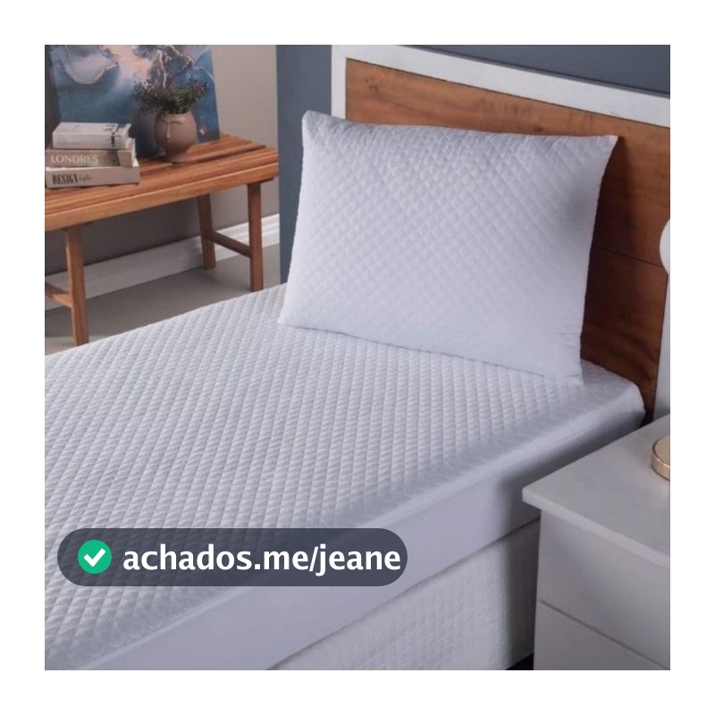 Kit 2 Peças protetor de colchão Impermeável Solteiro + Capa porta travesseiro matelado Lençol C\ elástico toda a volta