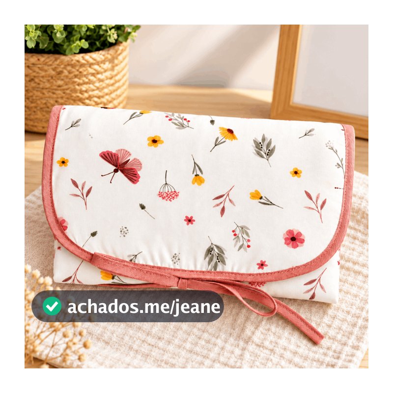 Trocador Portátil Impermeável Grande Bebe 100% Algodão Menina Menino Varias Estampas