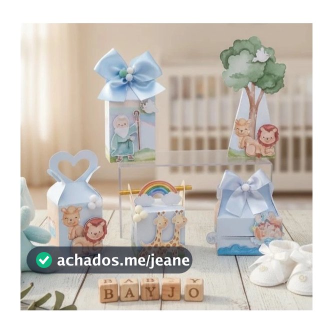 Kit Festa Caixinhas Personalizadas - TEMA ARCA DE NOÉ 5 Modelos