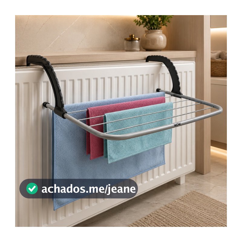 Varal Portátil Para Apartamento Secador De Roupas Prático e Retrátil Para Janela e Parede