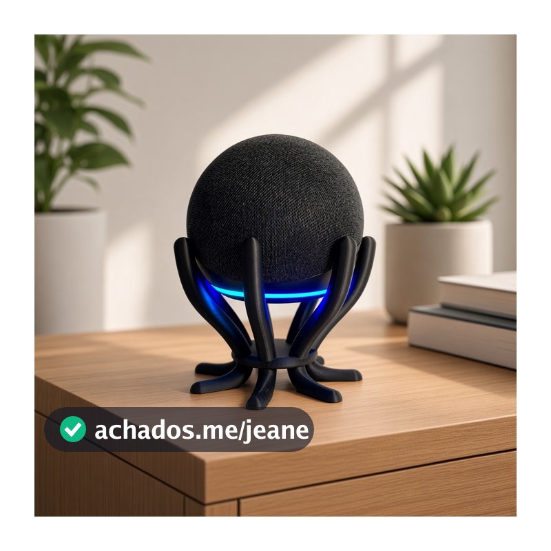 Suporte para Echo Dot 4 e 5 Alexa Base de Mesa Antiderrapante Organizador Smart Speaker Caixa de Som Estante Casa Cômoda