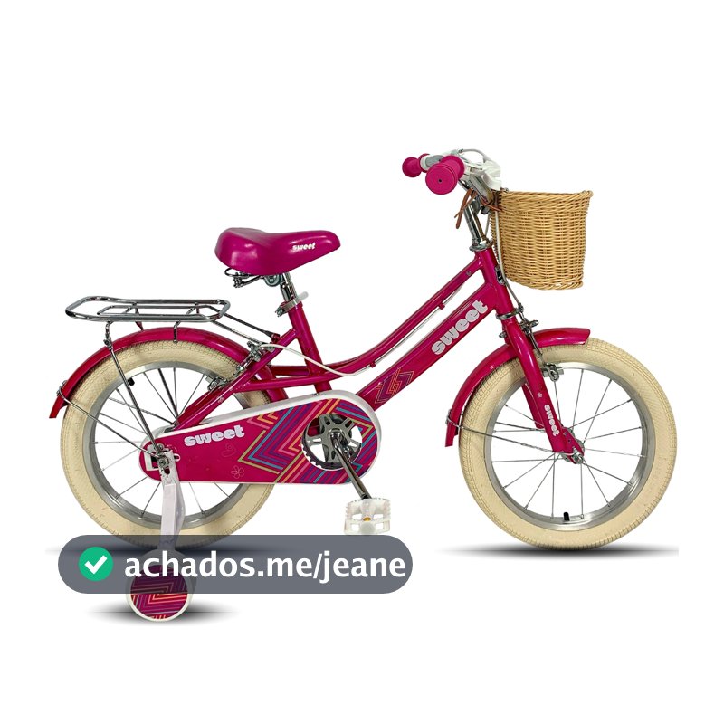 Bicicleta infantil Aro 16 Menina retro Sweet Feminina com rodinha