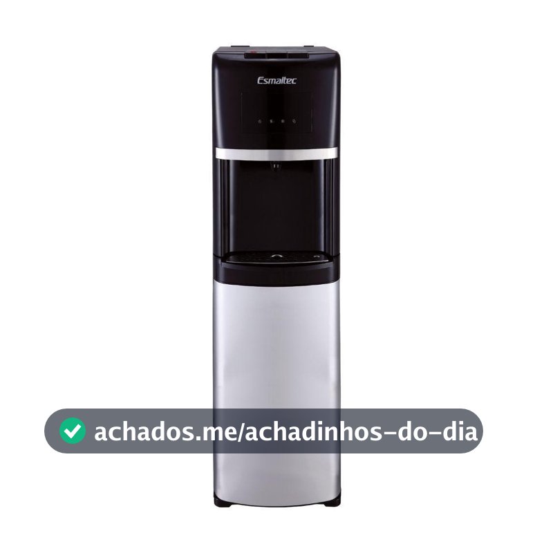 Bebedouro de Coluna Esmaltec Gelágua EGCQF HE Compartimento de garrafão interno Inox 127v