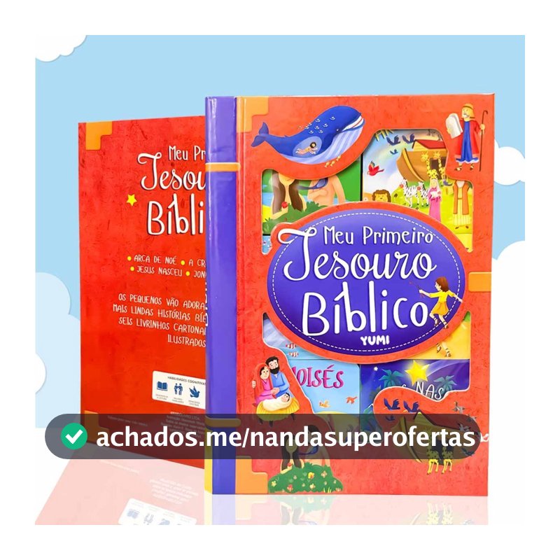 Livro Infantil Meu Primeiro Tesouro Bíblico - Bíblia Do Bebê Box 6 Livros Histórias Bíblicas Colecionável