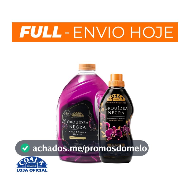 Kit coala Laundry Orquídea Negra - 1 Lava Roupas 3L + 1 Amaciante Concentrado 1L