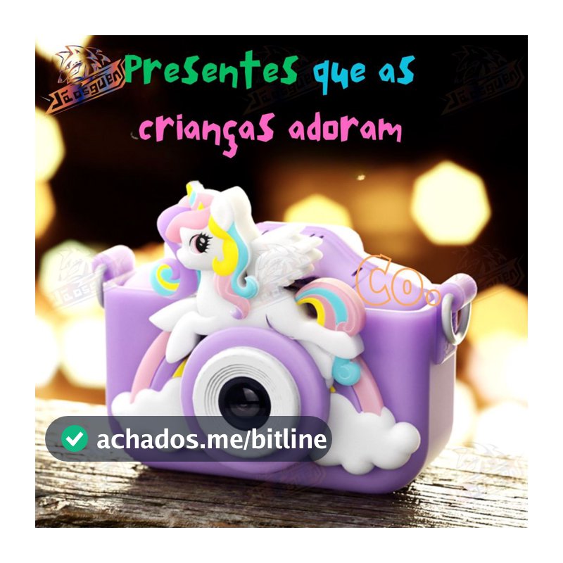Câmera de Vídeo Digital Unicórnio com Estojos de Silicone para Crianças 1080P Câmera HD Brinquedos