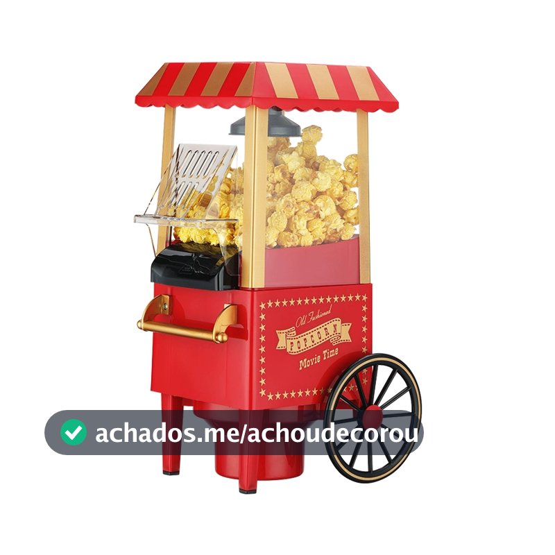 Pipoqueira Elétrica Grande Ar Quente Máquina Fazer Pipoca Saudável Sem Óleo 110/220V para Família