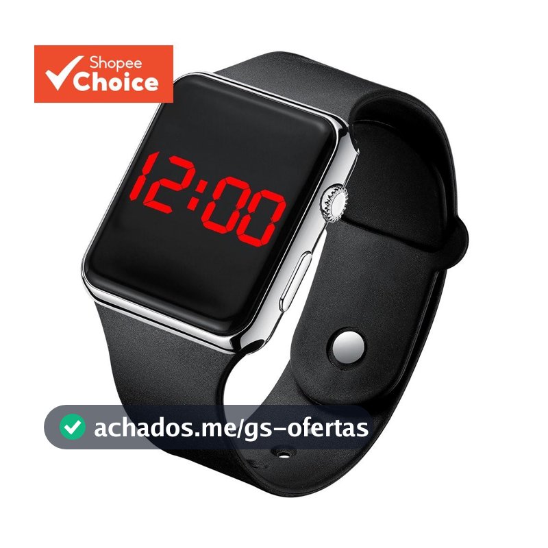 Relógio Digital LED Quadrado Moderno e Elegante, Pulseira de Borracha para Estudantes, Adultos e Casais Versáteis