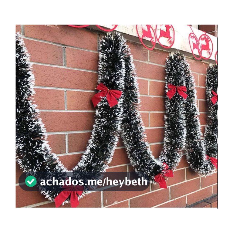 Festão Natalino com Plumas Neve - Decoração Elegante para o Natal