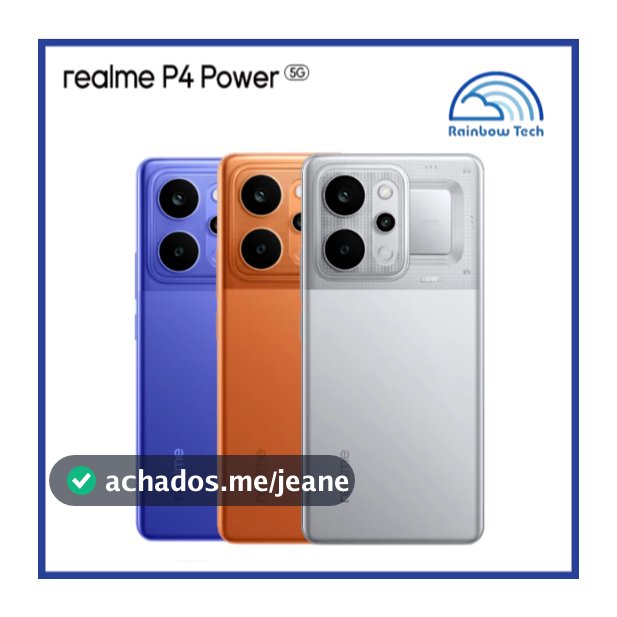 Smartphone Realme P4 Power 5G 256GB / 512GB  8GB RAM / 12GB RAM, Bateria 10001mah, Tela 4D Curve+, 144 Hz AMOLED