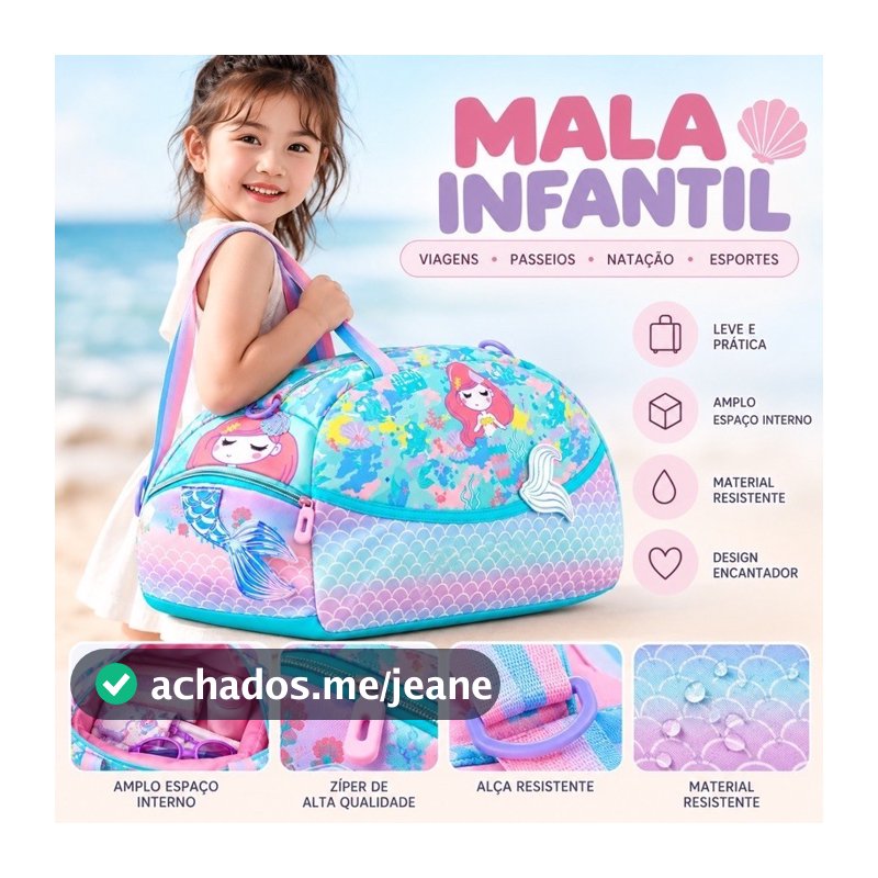 Mala Infantil Natação Futebol Divertida Variedades Viagem Picnic