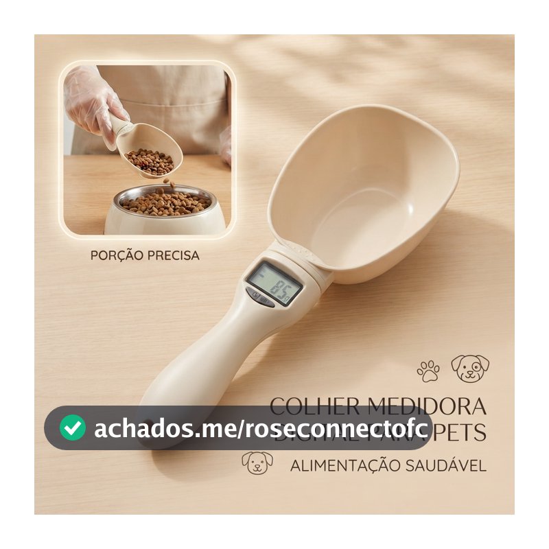 Balança Colher Digital Pega Ração Dosador Precisão LCD Para Pet Cachorro Gato Cozinha Alimentos Receitas