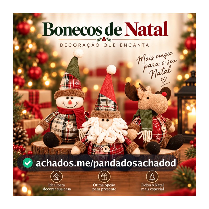 Bonecos de Natal Papai Noel Rena Boneco de Neve Enfeites Decorativos Natalinos Decoração Qualidade