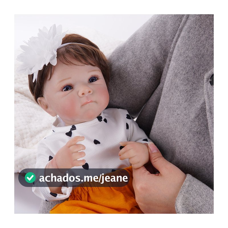 Boneca Bebê Reborn Silicone Realista Menina 48cm Bettie Olho Azul Com Acessórios Pode dar Banho