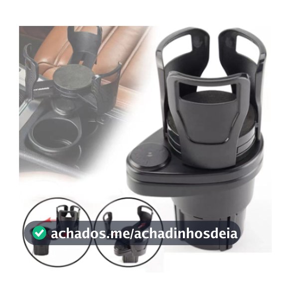 Suporte De Copo Com Rotação De 360 Graus Para Carro Caminhão Com Suporte Duplo Para Garrafa