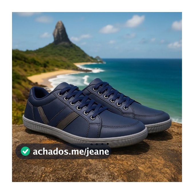Sapatênis Masculino Casual com Elástico e Acabamento em Couro Sintético tênis confortável dia a dia
