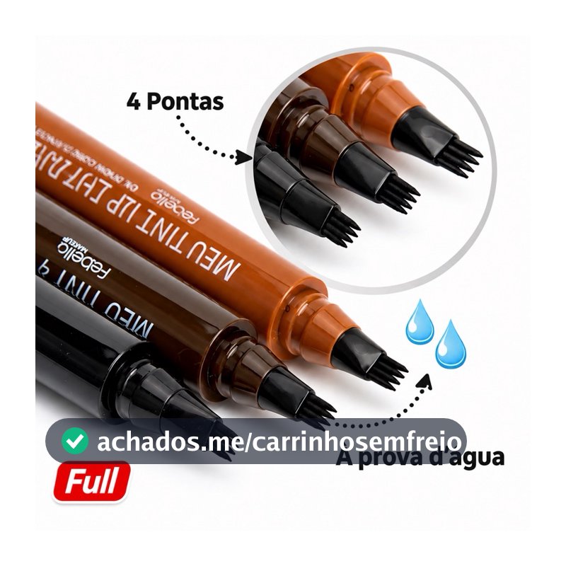 Lápis Caneta Sobrancelha Fio a Fio Preenche Falhas Microblading Á Prova D'água