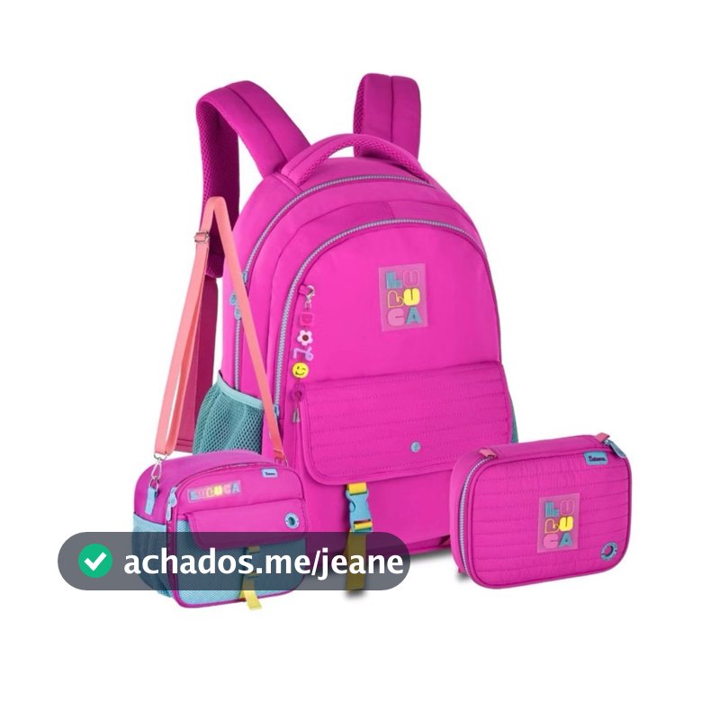Mochila Costas Luluca acompanhada de estojo ou lancheira