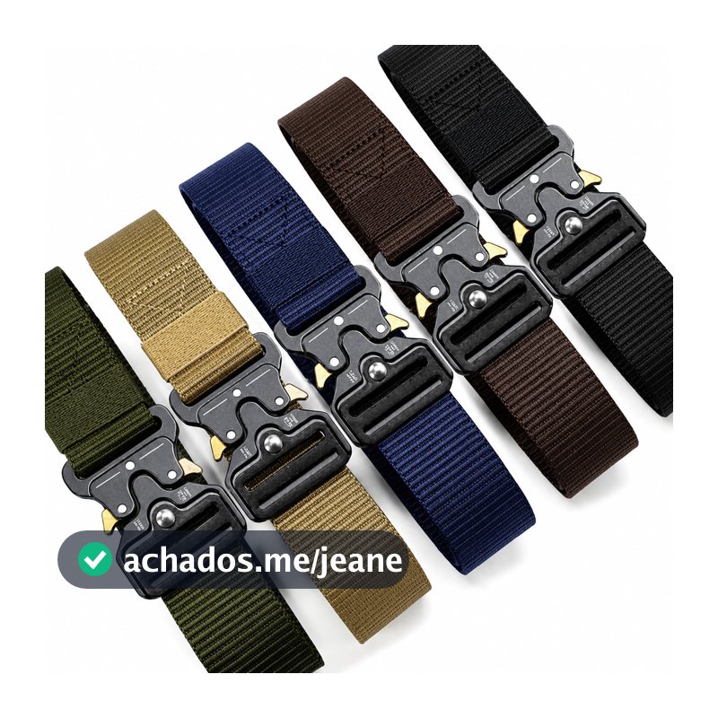 Cinto Tático Militar Nylon Fivela Automática Metal Ajustável Resistente Uso Diário