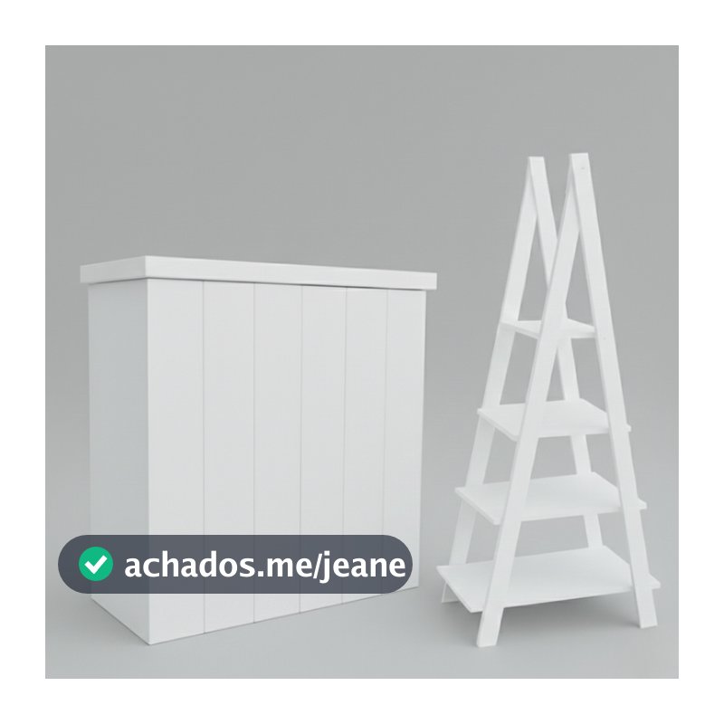 Kit Festas Cômoda Ripada e Escada Escadinha Doces de MDF 6MM Pintado ou Cru Branco Aniversario Casamento Cenario