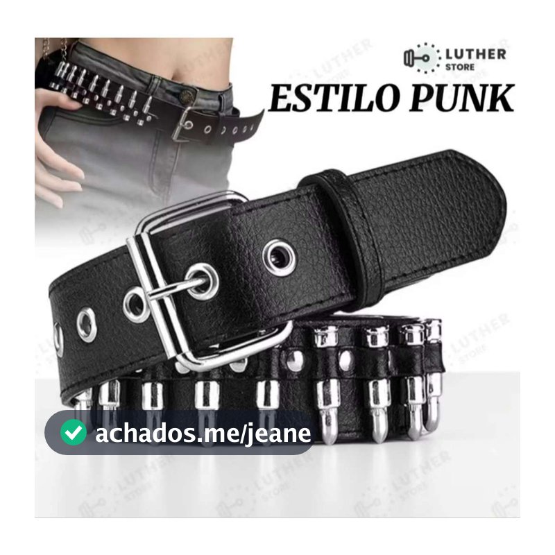 Cinto com Tachas Pretas Estilo Punk Rock gotico com Rebites com Pirâmide de Metalalicas para unissex 3 Fileiras