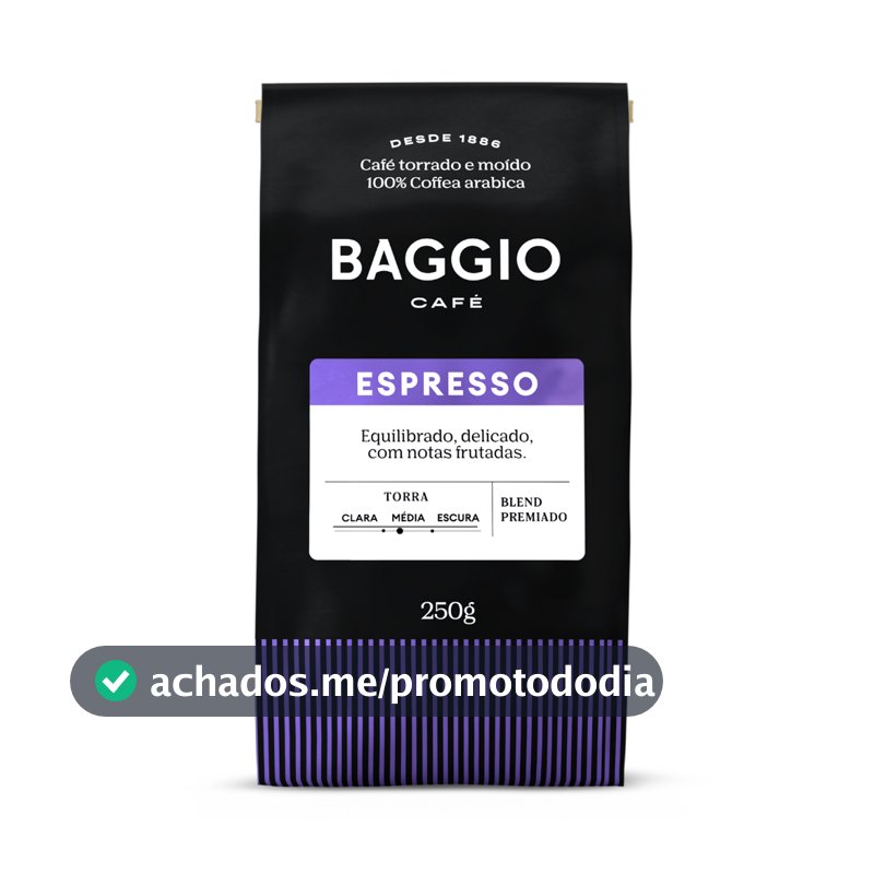 Baggio Café - Café Torrado e Moído - Blend Premiado -  Espresso 250g