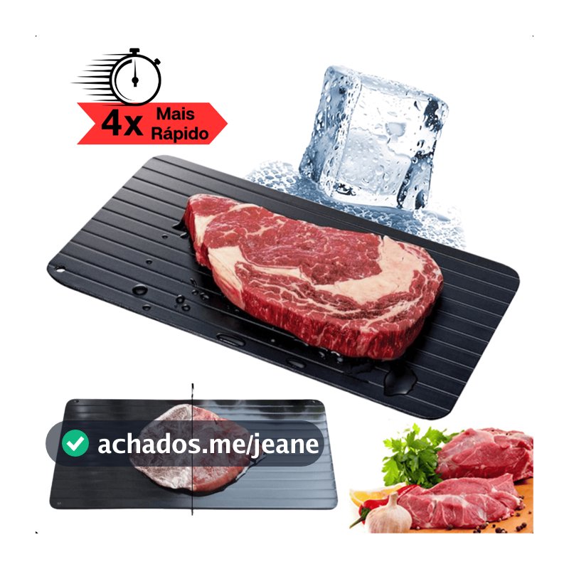 Tabua Magica Descongelar Rápido Carne Alimentos Defrost Express Tech Bandeja Travessa