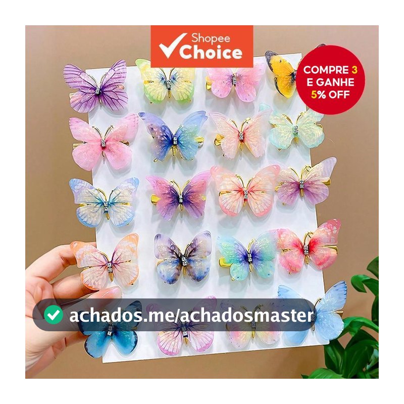 Grampos De Cabelo De Borboleta Gradiente Fofos Para Crianças | Cores Aleatórias , Perfeitas Franjas E Moscas