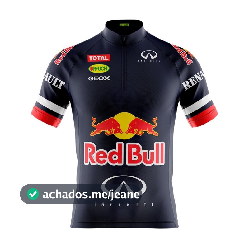 Camisa Ciclismo Masculina Dryfit Proteção UV Bike MTB Speed Red Bull Azul
