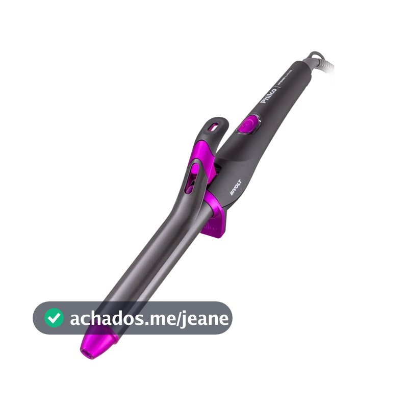 Cacheador Philco Intense Curves 55w Bivolt, 25mm, Cerâmica, Íons Tourmaline 220°C PEC15