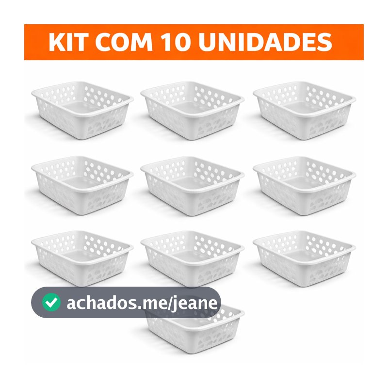 Kit Cestinha Organizador Multiuso Cesto Plastico Para Banheiro Cozinha Gaveta E Armário