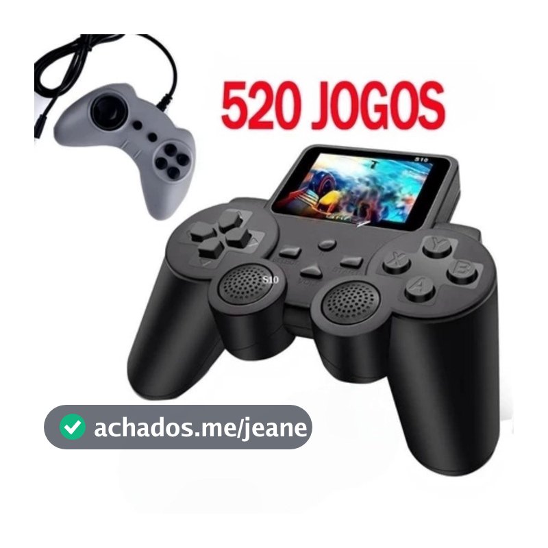 Controle de Vídeo Game Retro com Tela Led e 520 Jogos-S10